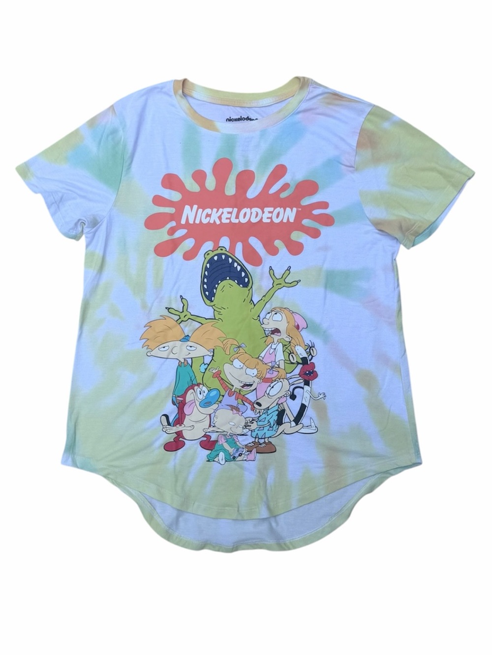 Nickelodeon Rugrats And 90s Cartoon Tie-Dye T-shirt Women's Size XL